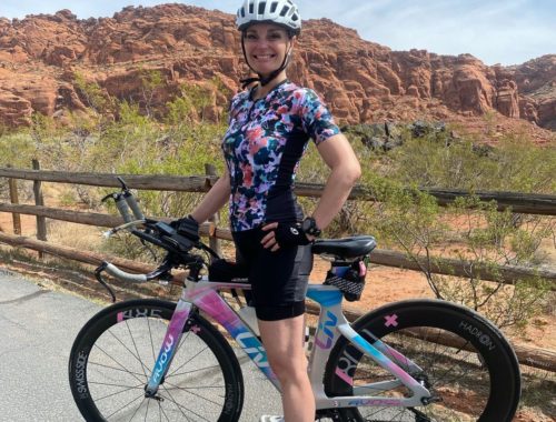 Las Vegas Shooting Survivor and Age Group triathlete Christina Gruber has tackled Some of the most challenging situations, fast downhill descents is just one.