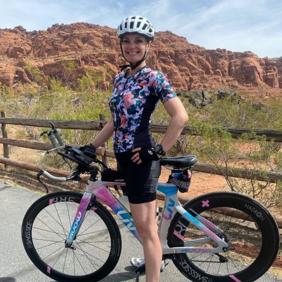 Las Vegas Shooting Survivor and Age Group triathlete Christina Gruber has tackled Some of the most challenging situations, fast downhill descents is just one.