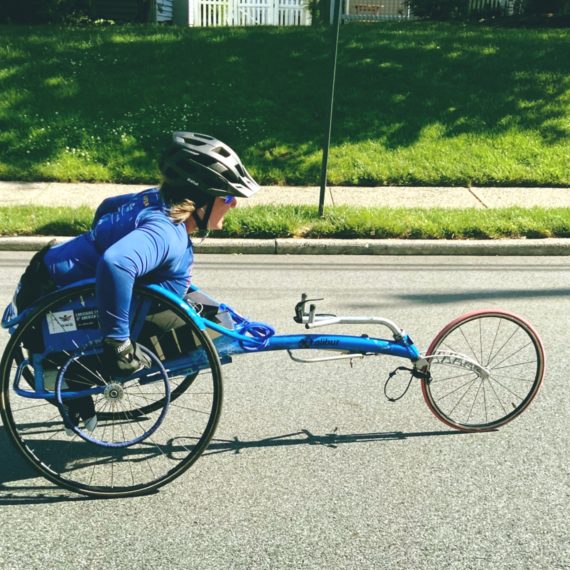 Elite age group wheelchair racer Sandy Dailey shows us that true strength comes from within.